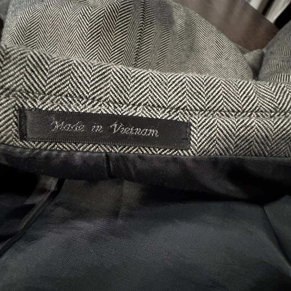 Lauren Ralph Lauren Herringbone Blazer Sport Coat Men's 50L Long‎ Polyester Gray